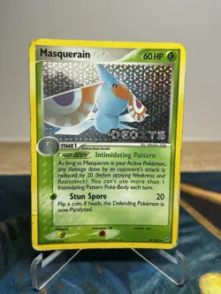 Masquerain 39/107 Reverse Holo Stamped Pokemon EX Deoxys 2005 TCG Era Card - Image 1