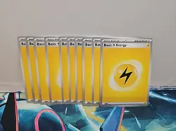 10x Pokemon Basic Electric Energy Cards 2023 (Scarlet & Violet 004) - NM - Image 1