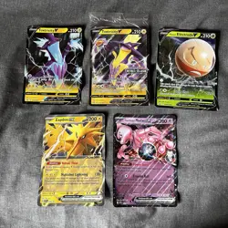 Pokemon TCG Jumbo Card Bundle (x5) Mewtwo, Zapdos, Toxtricity, Voltorb - Image 1