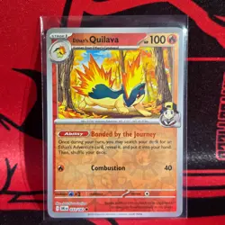Ethan's Quilava 033/182 Common Reverse Holo NM/Mint Destined Rivals Pokemon Card - Image 1