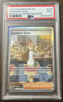 2024 Pokemon SSP EN Jasmine's Gaze Illustration Rare Card PSA 9 Mint - Image 1
