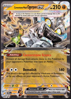 Cornerstone Mask Ogerpon ex 058/131 Holo Prismatic Evolutions Pokemon Card NM - Image 1