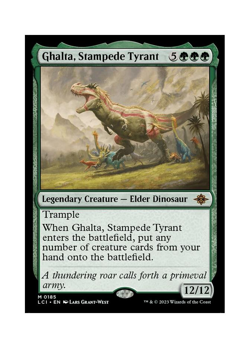 Magic the Gathering MTG LCI Ghalta, Stampede Tyrant 185 Regular Near Mint - Image 1