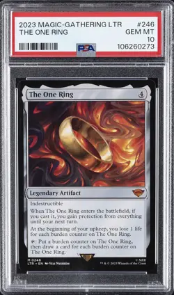 2023 MTG TALES OF MIDDLE-EARTH #246 THE ONE RING PSA 10 - Image 1