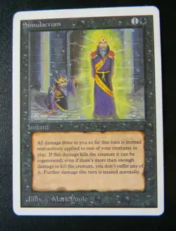 SIMULACRUM : UNLIMITED : MTG : 1993 : FAIR : SEE PHOTO'S - Image 1