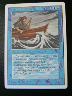 WATER ELEMENTAL : UNLIMITED : MTG : 1993 : NEAR MINT : SEE PHOTO'S - Image 1