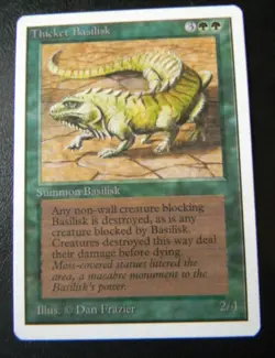 THICKET BASILISK : UNLIMITED : MTG : 1993 : NEAR MINT : SEE PHOTO'S - Image 1