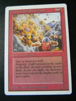 DWARVEN DEMOLITION TEAM : UNLIMITED : MTG : 1993 : NEAR MINT : SEE PHOTO'S - Image 1