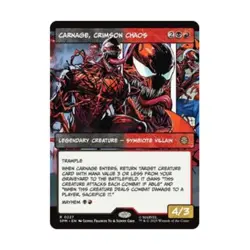 WOTC Marvel's Spider-Man Carnage, Crimson Chaos (Borderless) (R) (Foil) NM - Image 1