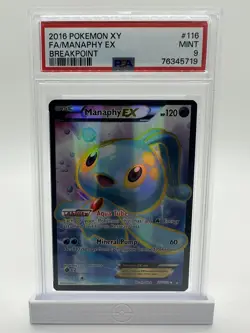 2016 Pokemon XY Manaphy EX 116/122 Breakpoint MT PSA 9 - Image 1