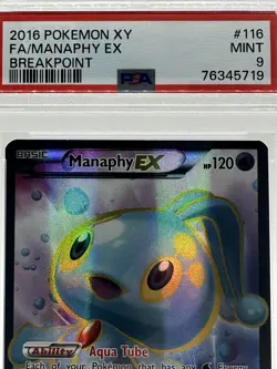 2016 Pokemon XY Manaphy EX 116/122 Breakpoint MT PSA 9 - Image 2