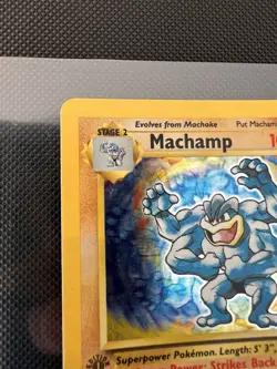 Machamp Holo 1st Edition Gray Stamp #8/102 Base Set Pokemon 1999 MP - Image 2