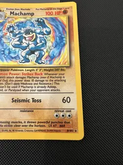 Machamp Holo 1st Edition Gray Stamp #8/102 Base Set Pokemon 1999 MP - Image 5