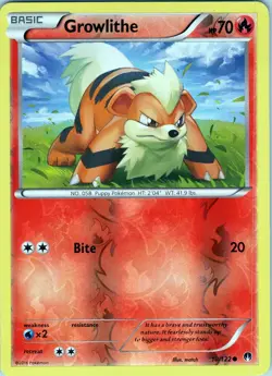 Growlithe 10/122 Common - Pokemon TCG XY-BREAKpoint - Reverse Holo (LP) - Image 1