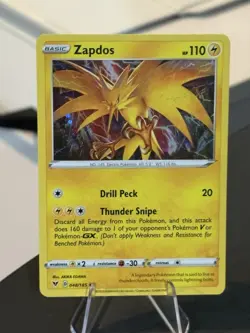 Cosmos Holo Swirl Zapdos 048/185 Vivid Voltage Pokemon TCG NM - Image 4
