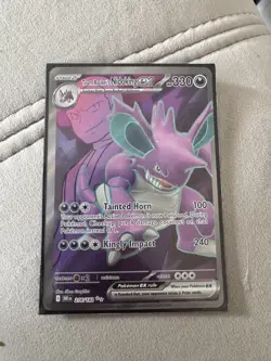 Pokemon TCG Team Rockets Nidoking EX 216/182 Destined Rivals Ultra Rare Full Art - Image 1