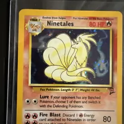 VTG Pokemon TCG Ninetales 13/130 Base Set 2 Holo Rare Unlimited near mint - Image 2