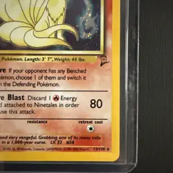 VTG Pokemon TCG Ninetales 13/130 Base Set 2 Holo Rare Unlimited near mint - Image 4