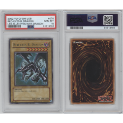 2002 Legend of Blue Eyes - Red Eyes Black Dragon PSA 10 - Unlimited LOB-070 - Image 1