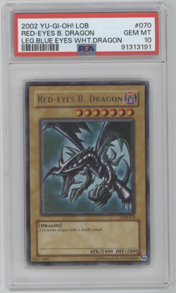 2002 Legend of Blue Eyes - Red Eyes Black Dragon PSA 10 - Unlimited LOB-070 - Image 2