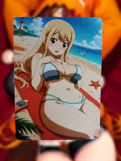 Lucy Heartfilia Fairy Tail Anime Waifu Sexy Goddess Doujin Lewd Hentai Card - Image 1