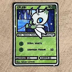 Celebi Selada Gambar Spektrum Evolusi V3 Fan Art Card Non TCG LP - Image 1