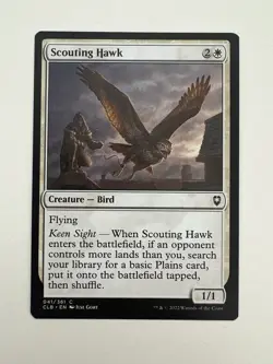 Scouting Hawk MTG Magic the Gathering Card NM Near Mint CLB - Image 1