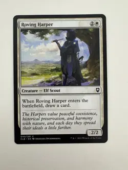 Roving Harper MTG Magic the Gathering Card NM Near Mint CLB - Image 1
