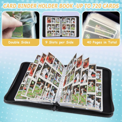 Trading Card Binder,9-Pocket Binder for Trading Cards Holds 720 Cards,Premium Co - Image 4