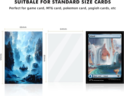 100 Card Sleeves for MTG with 100 Inner Sleeve, Textured Back Art Sleeves, Fit S - Image 3