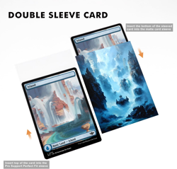 100 Card Sleeves for MTG with 100 Inner Sleeve, Textured Back Art Sleeves, Fit S - Image 4