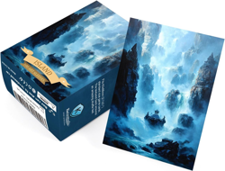 100 Card Sleeves for MTG with 100 Inner Sleeve, Textured Back Art Sleeves, Fit S - Image 5