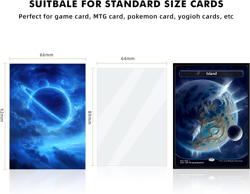100 MTG Card Sleeves with 100 Inner Sleeve, Textured Back Art Sleeves, Fit Stand - Image 3