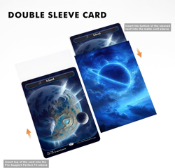 100 MTG Card Sleeves with 100 Inner Sleeve, Textured Back Art Sleeves, Fit Stand - Image 4