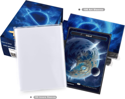 100 MTG Card Sleeves with 100 Inner Sleeve, Textured Back Art Sleeves, Fit Stand - Image 5