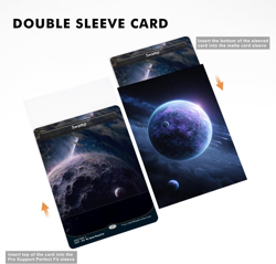 100 MTG Card Sleeves with 100 Inner Sleeve, Textured Back Art Sleeves, Fit Stand - Image 4