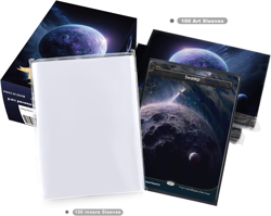 100 MTG Card Sleeves with 100 Inner Sleeve, Textured Back Art Sleeves, Fit Stand - Image 5