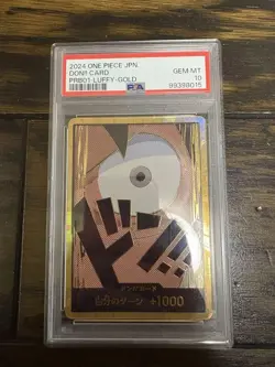 One Piece Luffy Super Parallel DON Card PSA10 Gold Don Promo Rare - Image 1