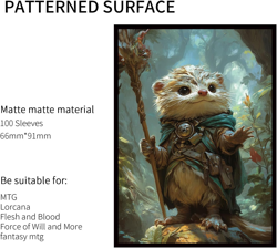 100 Card Sleeves Compatible with MTG Bloomburrow Series (Otter) - Image 4