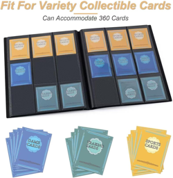 Card Binder 9 Pocket Storage 360 Card Binder,Trading Card Binder Senior and Stur - Image 5