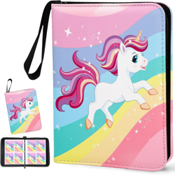 400 Pocket Trading Card Binder with 50 Removable Sleeves, Portable Zippered Card - Image 1