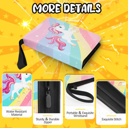 400 Pocket Trading Card Binder with 50 Removable Sleeves, Portable Zippered Card - Image 3