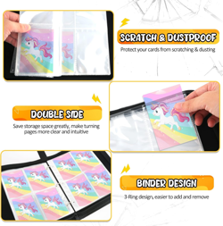 400 Pocket Trading Card Binder with 50 Removable Sleeves, Portable Zippered Card - Image 5