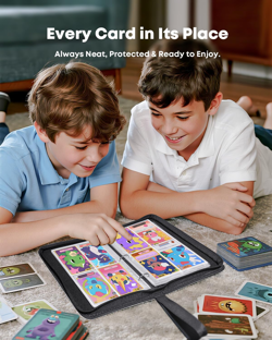 Trading Card Binder 4 Pocket, Card Binder 400 Pockets Holder Album with 50 Remov - Image 2