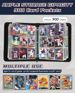 For 9 Pocket Trading Card Binder for 900 Cards - Large Capacity Card Collection - Image 2