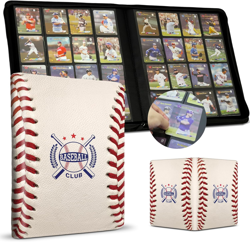 Baseball Card Binder 16 Pocket, Premium 1000+ Cards PU Cover Trading Sports Card - Image 1