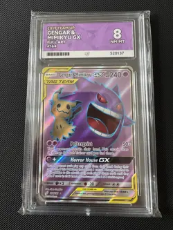 Pokemon TCG Gengar Mimikyu GX Full Art Team Up Card 164/181 Ace 8 - Image 1