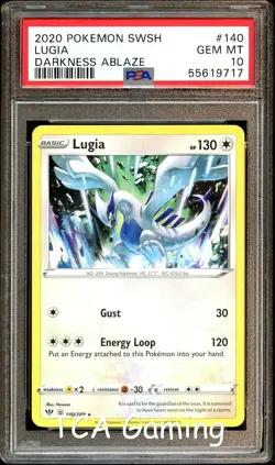 PSA 10 GEM MINT Lugia 140/189 Darkness Ablaze RARE Pokemon Card - Image 1