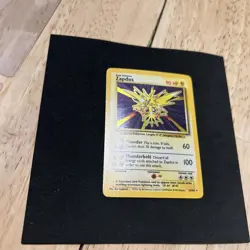 Pokemon TCG Zapdos Base Set Holo Unlimited Rare Card 16/102 LP Condition - Image 4