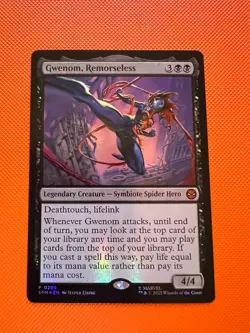 Gwenom Remorseless MTG Spider-Man Gift Bundle Exclusive Promo SPM 0286 FOIL - Image 1